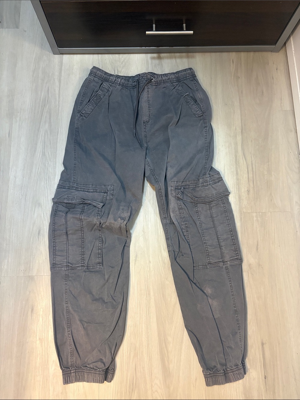 Garage Women's Straight Leg Cargo Pants in Charcoal Gray